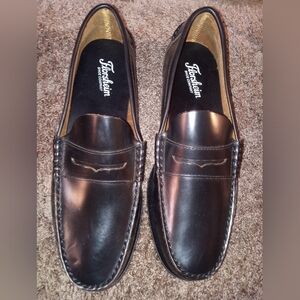 Florsheim Berkley Penny Loafers Classic Moc Toe Black Leather Men 10.5D 17058-01